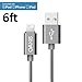 Lightning Cable, Oaxis Tech 1 pcs Dark Gray Nylon Braided Lightning to USB Cable 6.6ft/2M 8-Pin Lightning USB Charge Data Sync Cord for iPhone 6/6s/5/5S/5C/SE/Plus,iPad 4,iPad Air 1/2/Pro,iPad Mini