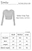Simlu Womens Crop Top Round Neck Basic Long Sleeve Crop Top with Stretch Reg and Plus Size