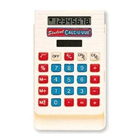 Basic Student Calc-U-Vue. Handheld Calculator Classpack, 3-1/4W X 5H, 10/Pack