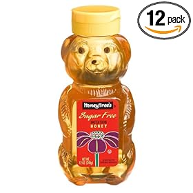 Honey Tree Sugar Free Imitation Honey, 12-Ounce Plastic Bear (Pack of 12)