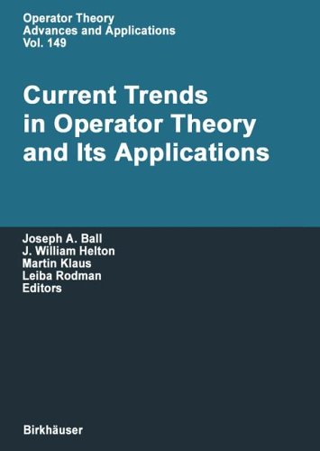 Current Trends in Operator Theory and Its Applications