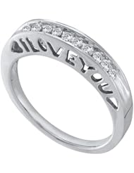 0.20CT DIAMOND I LOVE YOU BAND
