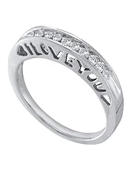 0.20CT DIAMOND I LOVE YOU BAND