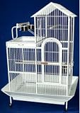 Brand New Parrot Bird Wrought Iron Cage Villa Top 36 x 27 x 63 WHT