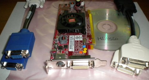 ATI Radeon HD4550 256MB Windows 7 Dual VGA Low Profile SFF PCI Express Video Graphics Card