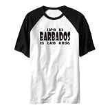 T-Shirt Raglan White  Life In Barbados  Country