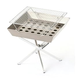 キャンパーズコレクション ステンレススクウェアバーベキュースタンド KL-001