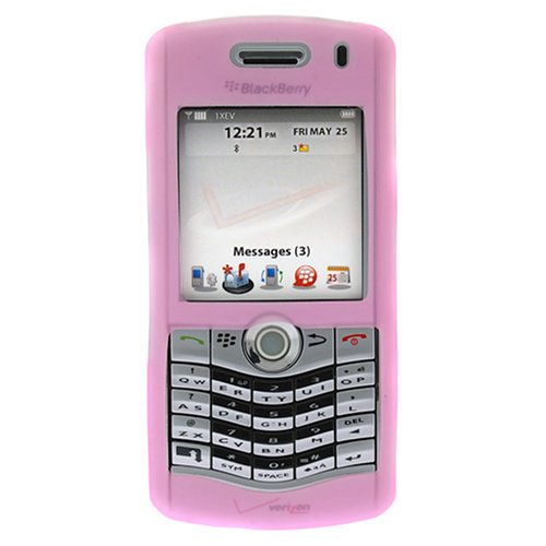 Blackberry 8110 8120 8130 Pearl Full Cover Soft Pink Silicone Skin Cover Case Phone Protector