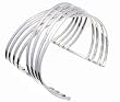 Sterling Silver 4 Strand Crossover Cuff Bracelet