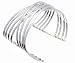 Jewelry : Sterling Silver 4 Strand Crossover Cuff Bracelet