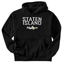 Sweatshirt Black " Staten Island City - Map State " New York Usa City