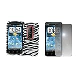 EMPIRE Black and White Zebra Stripes Rubberized Design Hard Case Cover + Mi ....