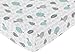 Fitted Crib Sheet for Turquoise Blue and Gray Earth and Sky Baby/Toddler Bedding - Nature Print