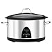 Kitchen & Housewares : West Bend 84596 6-Quart Programmable Crockery Cooker, Stainless Steel