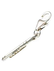 Welded Bliss Sterling 925 Silver Flute Charm Clip Fit WBC1269