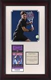 Roger Federer - 2007 U.S. Open - Framed 8x10 Photogrtaph with Ticket