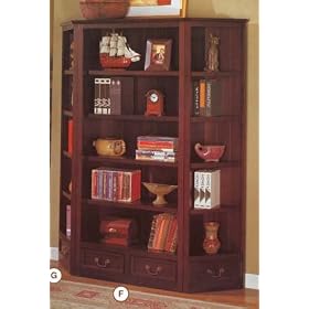 Louis Philipe Bookcase Corners Book Case Shelf Wood by Coaster
