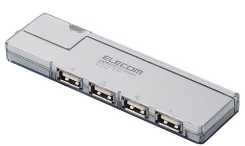 ELECOM U2H-K4BSV �o�X�p���[��p4�|�[�gUSB2.0�n�u