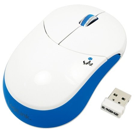 LogiLink ID0072 Smile Optisch Mini Funk Maus (2,4GHz, 1000dpi) blau Preisvergleich