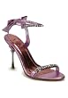 Women's 4 Inch Ankle Wrap Sandal With Rhinestones And Back Bow