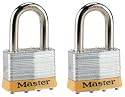 Master Lock 5TPF 2-Inch Keyed-Alike Wide Laminated Pin Tumbler Padlocks, 2-Pack
