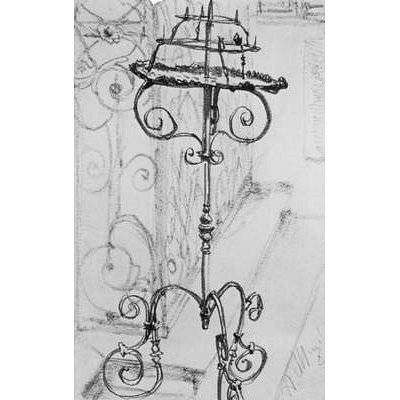 Best Cheap Adolf Friedrich Erdmann of Menzel (Iron candlesticks and lattice) Art Poster- 11x17 custom fit with RichAndFramous Black 99 inch Poster Hangers