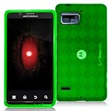 High Gloss Argyle Green Flexible TPU Cover Skin Phone Case for Motorola Dro ....