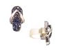Cell Phone Charm - C26 - Antennae Jewelry - Crystal Flip Flop Slipper ~ Tanzanite