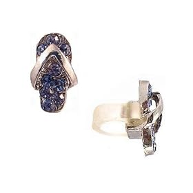 Cell Phone Charm - C26 - Antennae Jewelry - Crystal Flip Flop Slipper ~... by 