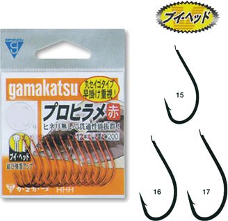 がまかつ(Gamakatsu) プロヒラメ 12本入 赤 鈎17 67039