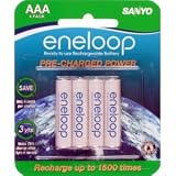Sanyo NEW 1500 eneloop 4 Pack AAA Ni-MH Pre-Charged Rechargeable Batteries