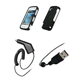 Nokia Nuron 5230 - Premium Black Rubberized Snap-On Cover Hard Case Cell Ph ....