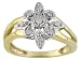 .15CTW DIAMOND 18KT OVER STERLING SILVER RING