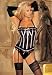 Shirley of Hollywood 29000 Stretch Satin Corset With Ribbon and Lace Trim