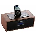 RockridgeSound Elav 3 2.1 Lautsprechersystem (Dockingstation,  UKW-/MW-Tuner) für Apple iPod walnuss