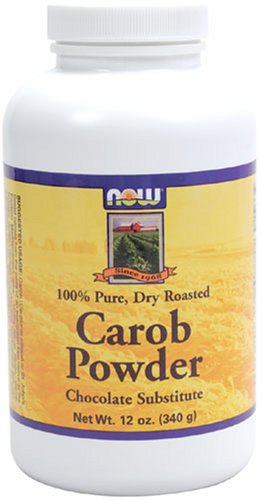 NOW Foods Pure Carob Powder Roasted, 12 Ounce Bottle (Pack of 5) by NOW Foods