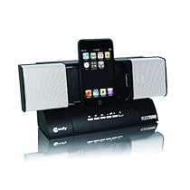 Macally Flextune Stereo-Lautsprecher (Dock, Ladegerät) für Apple iPod und iPhone schwarz