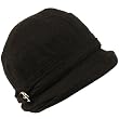 Winter Beanie Bucket Foldable Crusher Shimmer Hat Black