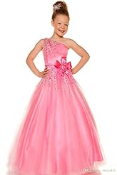 Girls Sequined Halter   Ball Gown Flower-Girl Dress/Pageant Dress 