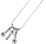 Image of Oliver Weber 8771 Rhodium Plated Metal Swarovski Crystal Ladies Pendant & Chain