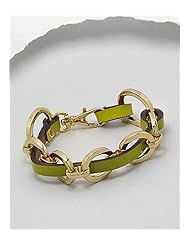 Lawn Green Leather Bracelet