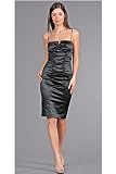 Black Stretch Satin Dresses by Nicole Miller