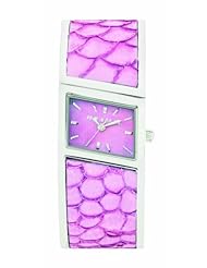 Ted Baker Womens TE4002 Twist-Ted Slant 3-Hand Analog Pink Bangle Watch