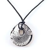 Review The Tribeca Gift Company  / Glass Round Pendant Crackled Effect Black
