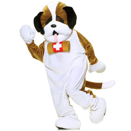 Puppy Dog Plush Economy Mascot Adult Costume(One Size-As Shown)