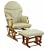 Dutailier Ultramotion Bow Back Glider Rocker and Ottoman Combo, Light Beige
