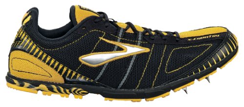Brooks Men's Mach 12 Spike Track Spike,Maize/White/Silver/Black/Pavement,13 D(M) US