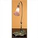 One Light Cranberry Pond Lily Accent Lamp in Mahogany Bronze
