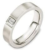 5.5mm modern diamond wedding band ring (0.15cts diamonds Platinum)