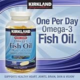 Kirkland Signature Enteric Coated Fish Oil Concentrate Maximum Strength 180 Softgels